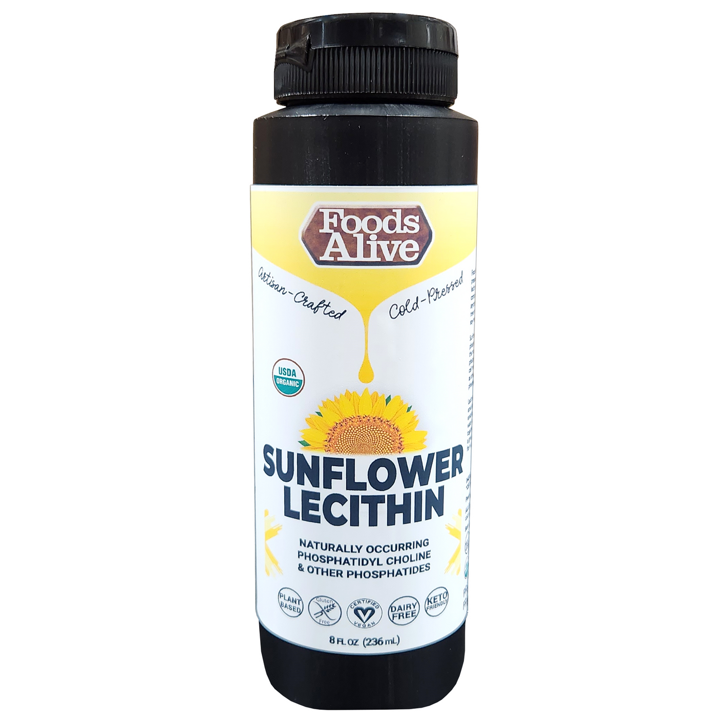 Organic Sunflower Lecithin 8 fl oz Curated Wellness