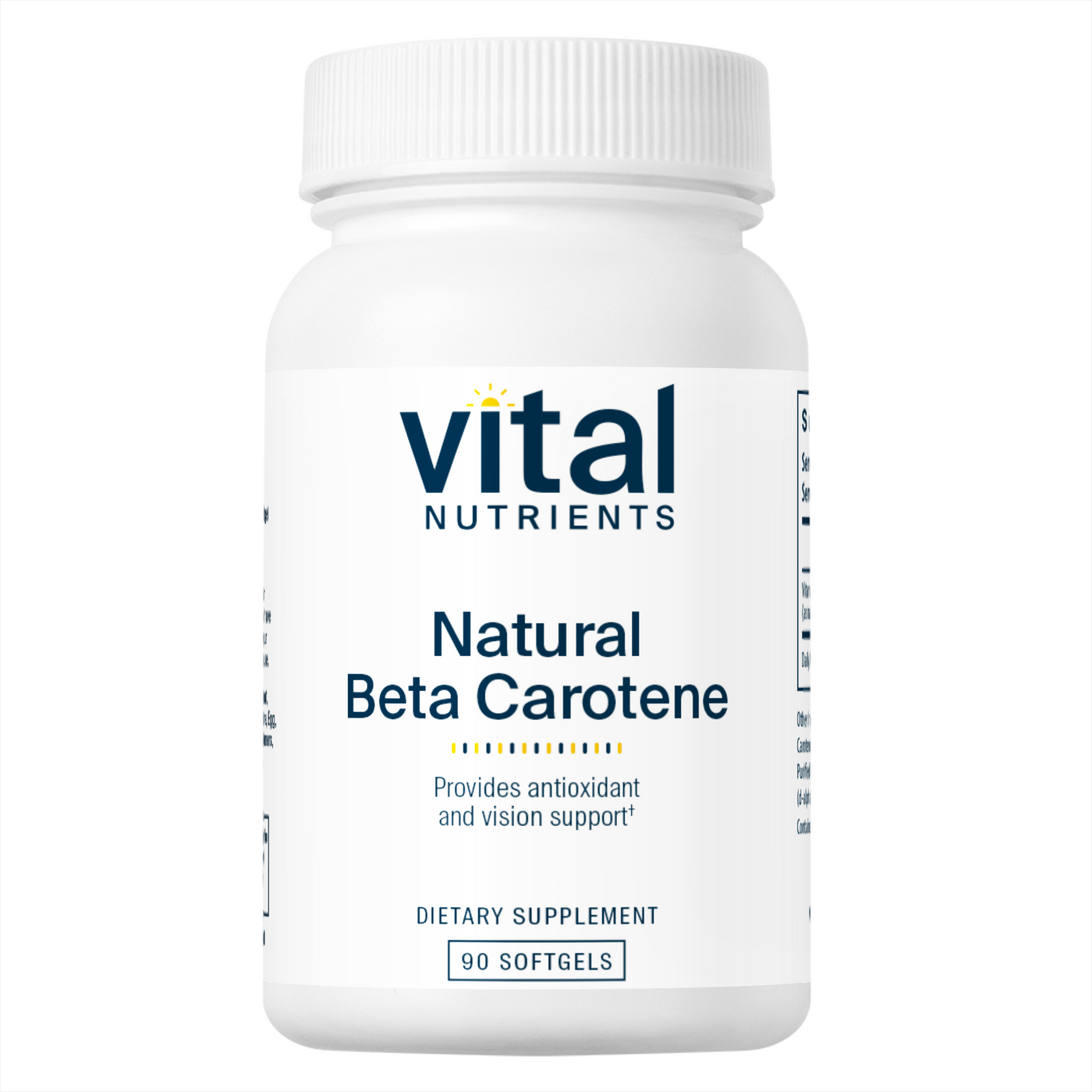 Natural Beta Carotene 25000IU 90 softgel Curated Wellness