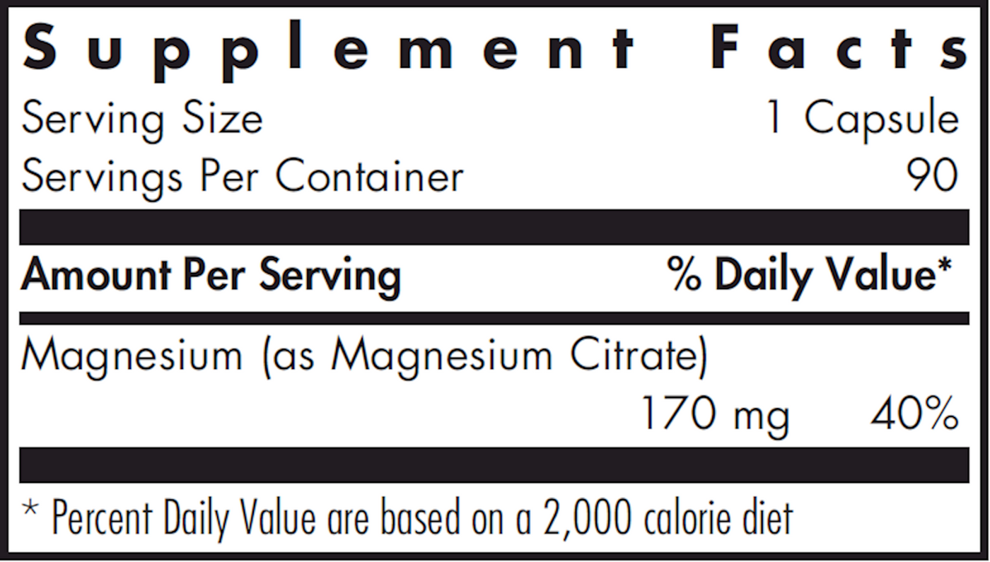 Magnesium Citrate 170 mg 90 caps Curated Wellness
