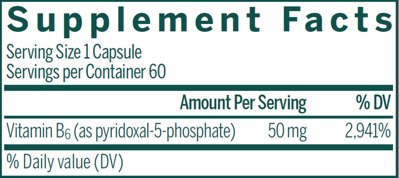 Active B6 Pyridoxal 60 vcaps Curated Wellness