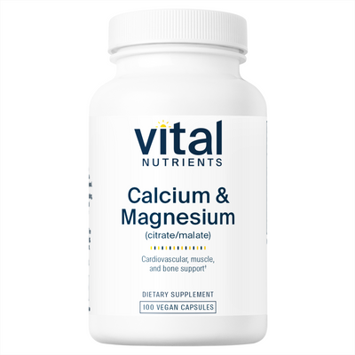 Calcium/Magnesium (Citrate/Mal) 100vcaps Curated Wellness