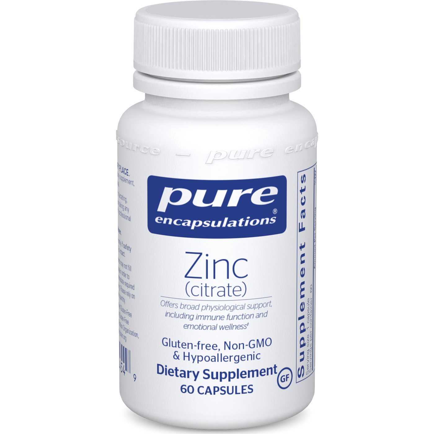 Zinc (citrate) 60 vcaps Curated Wellness