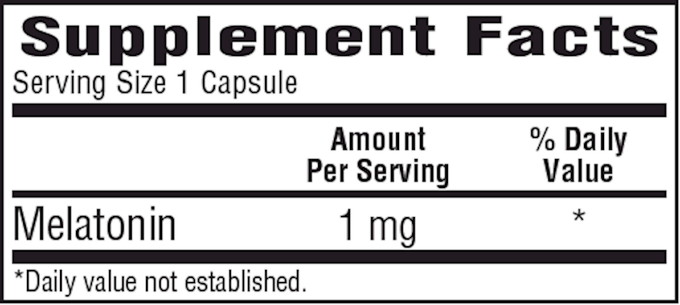 Melatonin 1 mg  Curated Wellness