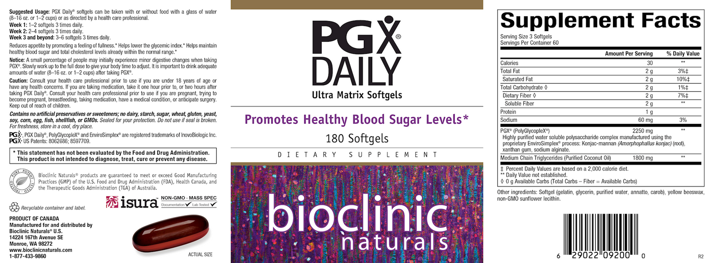 PGX Daily Ultra Matrix Softgels 180 gels Curated Wellness