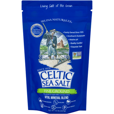 Fine Ground Celtic Sea Salt 1/2lb Curated Wellness