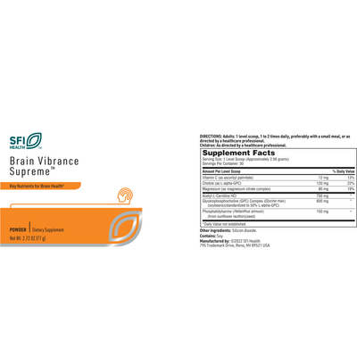 Brain Vibrance Supreme Powder  Curated Wellness