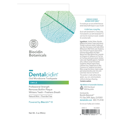 Dentalcidin Toothpaste w/Biocidin  Curated Wellness