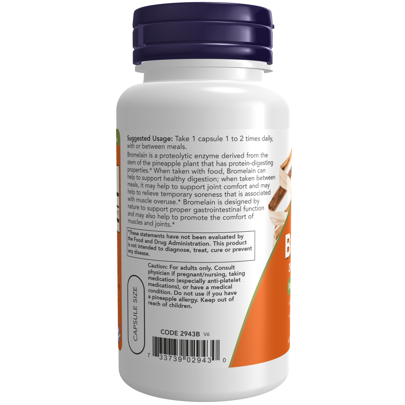 Bromelain 2400 GDU/g 500 mg 60 vcaps Curated Wellness