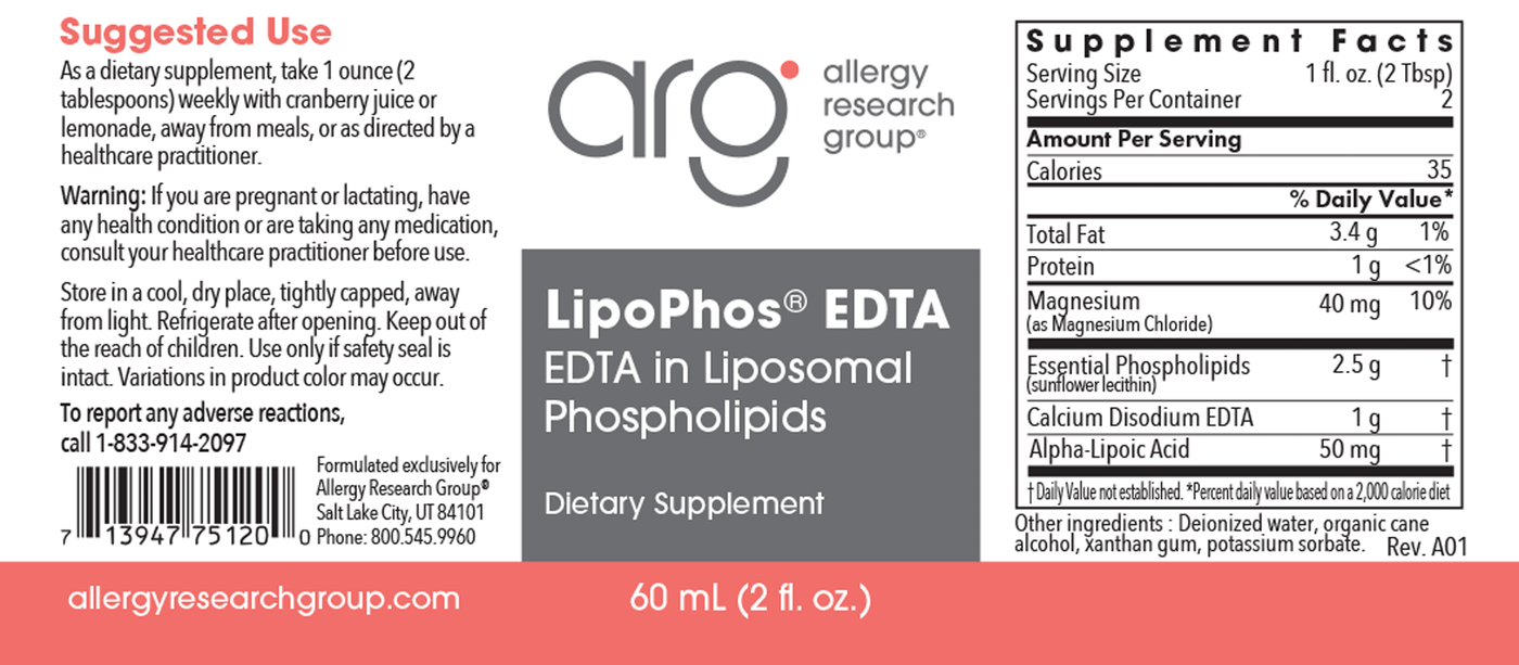 LipoPhos EDTA 2 fl oz Curated Wellness