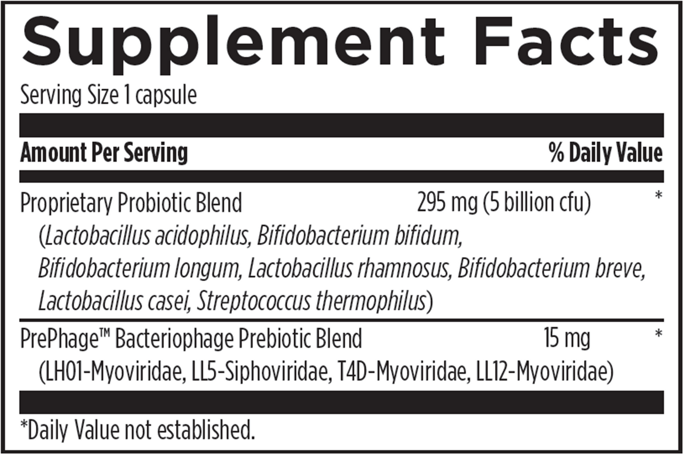 Probiophage DF 60 caps Curated Wellness