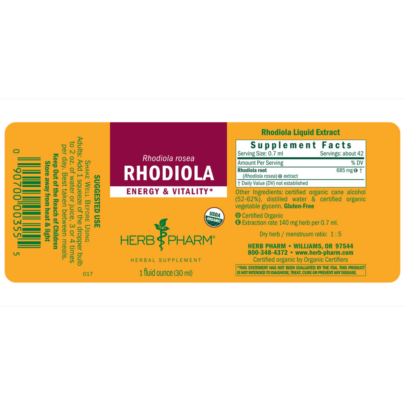 Rhodiola 30ml Curated Wellness