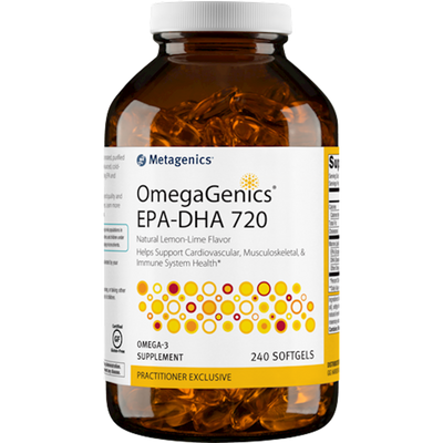 OmegaGenics EPA-DHA 720 Lemon 240 gels Curated Wellness