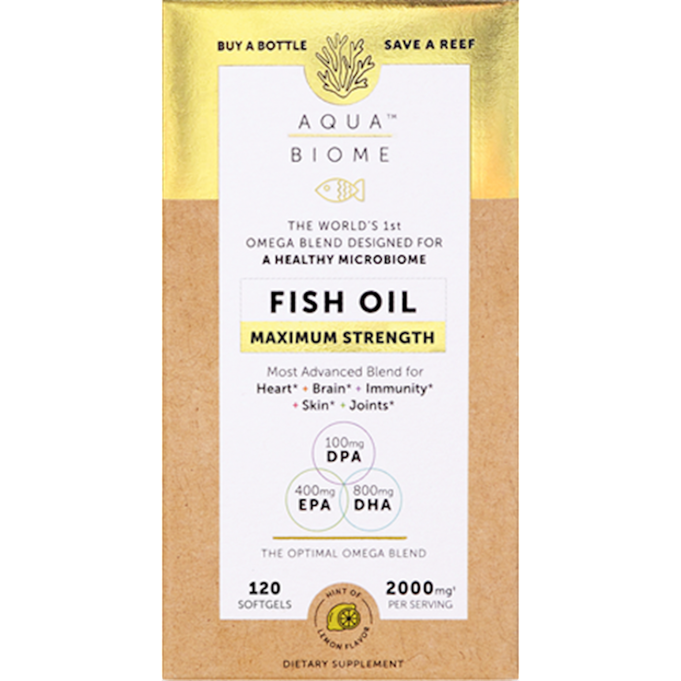 Aqua Biome Fish Oil Max Str 120 softgel Curated Wellness