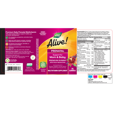 Alive! Prenatal Gummy 75 gummies Curated Wellness