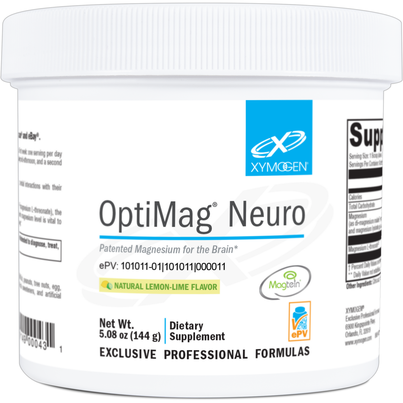 OptiMag Neuro Lemon-Lime 144g Curated Wellness