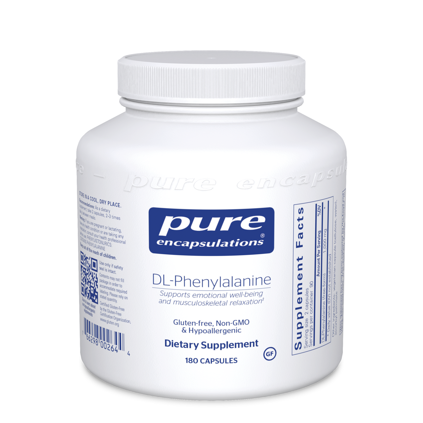 DL-Phenylalanine 500 mg 180 vcaps Curated Wellness