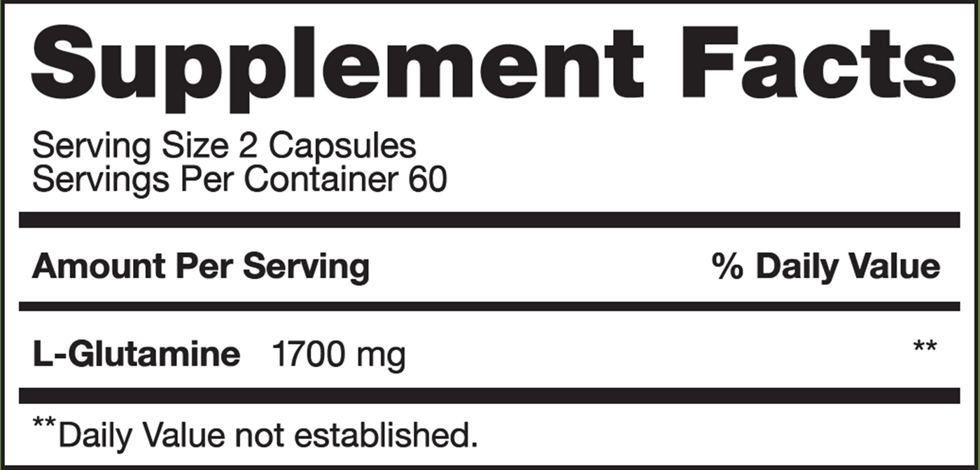 L-Glutamine 120 Capsules Curated Wellness