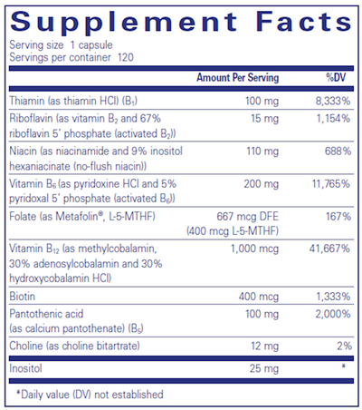 B6 Complex 120 vcaps Curated Wellness