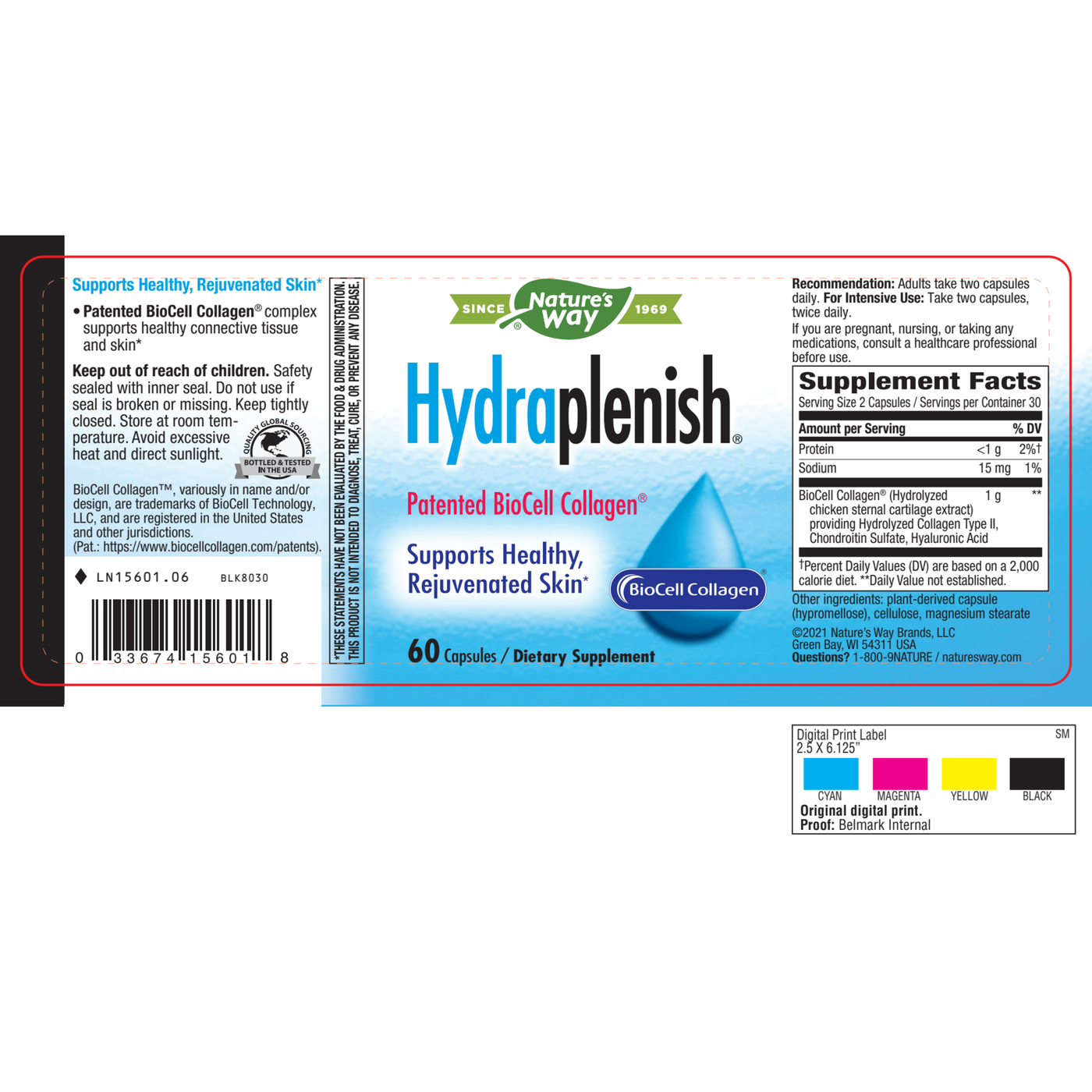 Hydraplenish 60 vcaps Curated Wellness