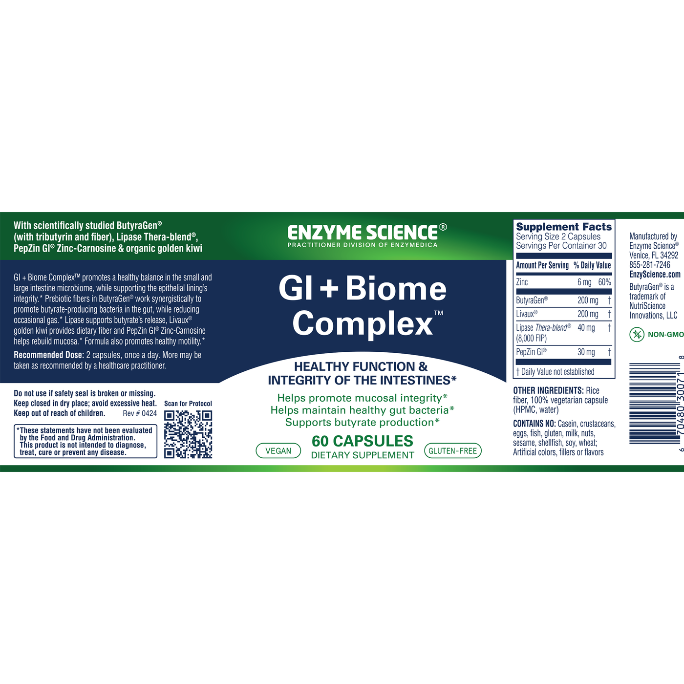 GI + Biome Complex 60c Curated Wellness