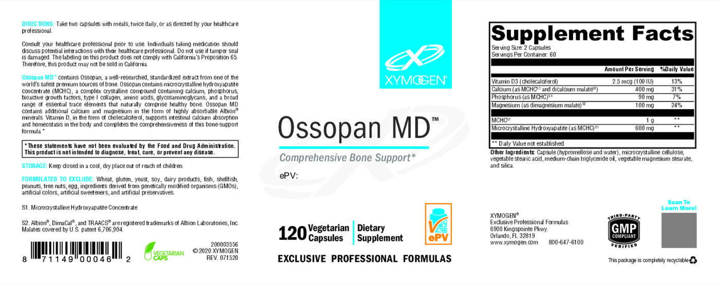 Ossopan MD 120 Capsules Curated Wellness