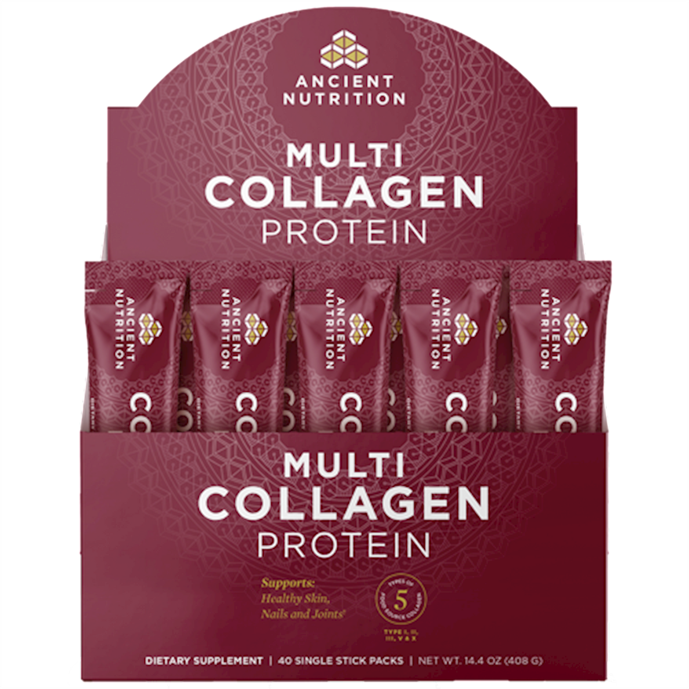 Multi Collagen Protein 40 packets Curated Wellness