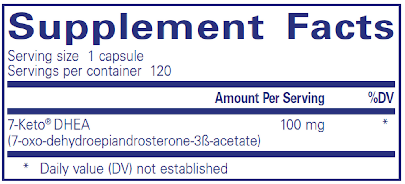 7-Keto DHEA 100 mg 120 vcaps Curated Wellness