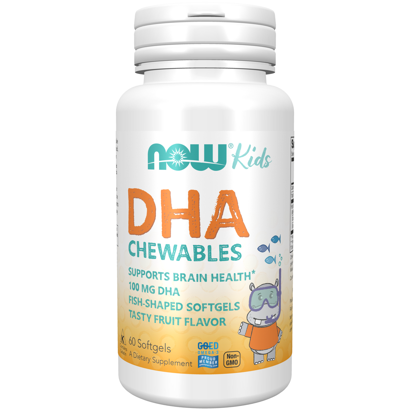 Kids Chewable DHA 100 mg 60 gels Curated Wellness