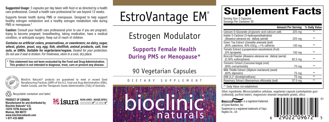 EstroVantage EM 90 vcaps Curated Wellness