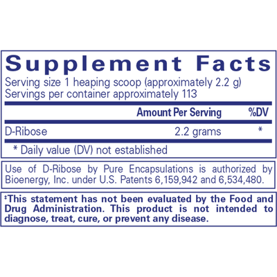 Ribose 250 gms Curated Wellness