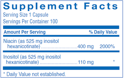 Niacin Hex (No Flush) 525 mg  Curated Wellness