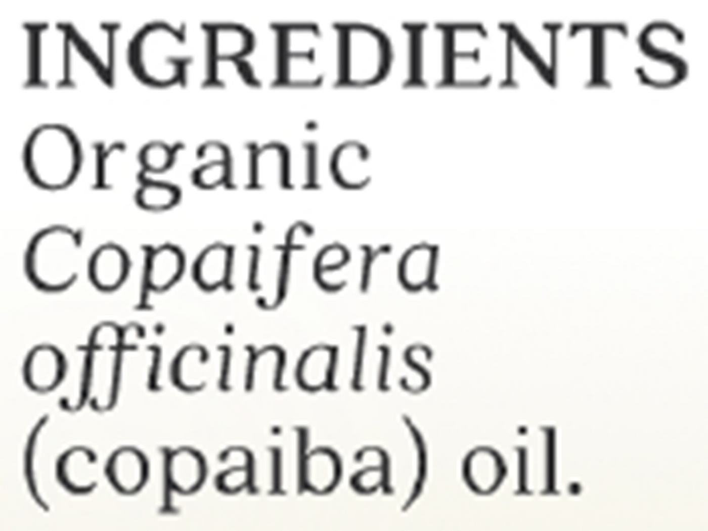 Copaiba Organic Essential Oil .25 fl oz Curated Wellness