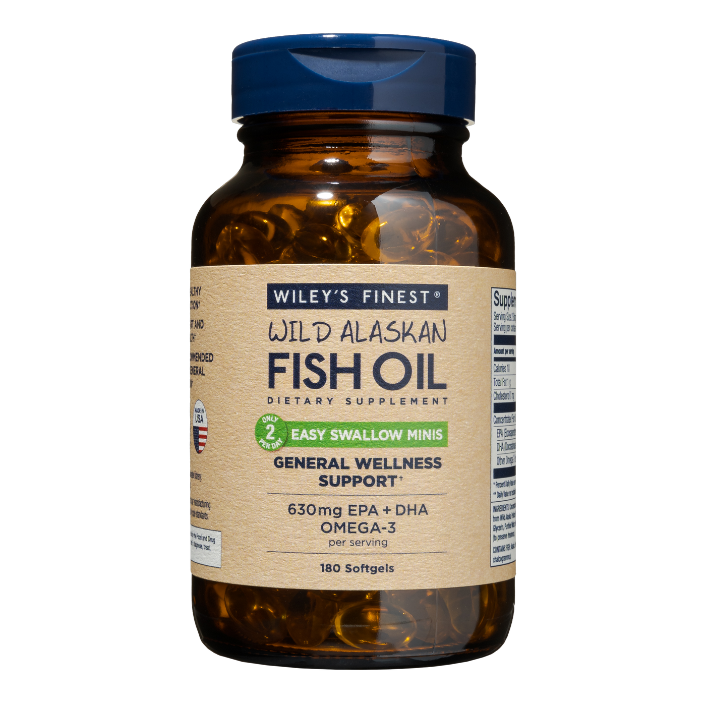 Wild Alaskan Fish Oil 180 mini sgels Curated Wellness