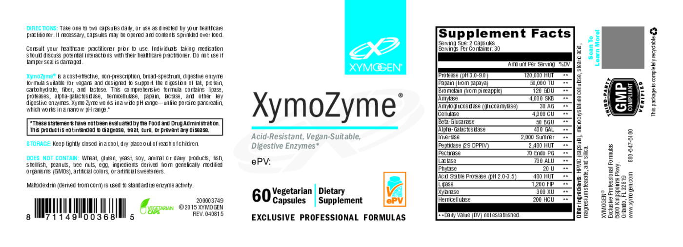 XymoZyme 60 Capsules Curated Wellness