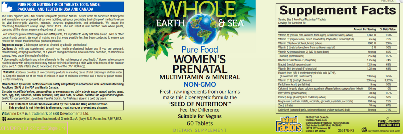 Prenatal Multivitamin Mineral 60 tabs Curated Wellness