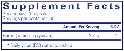 Boron 2 mg 60 vcaps Curated Wellness