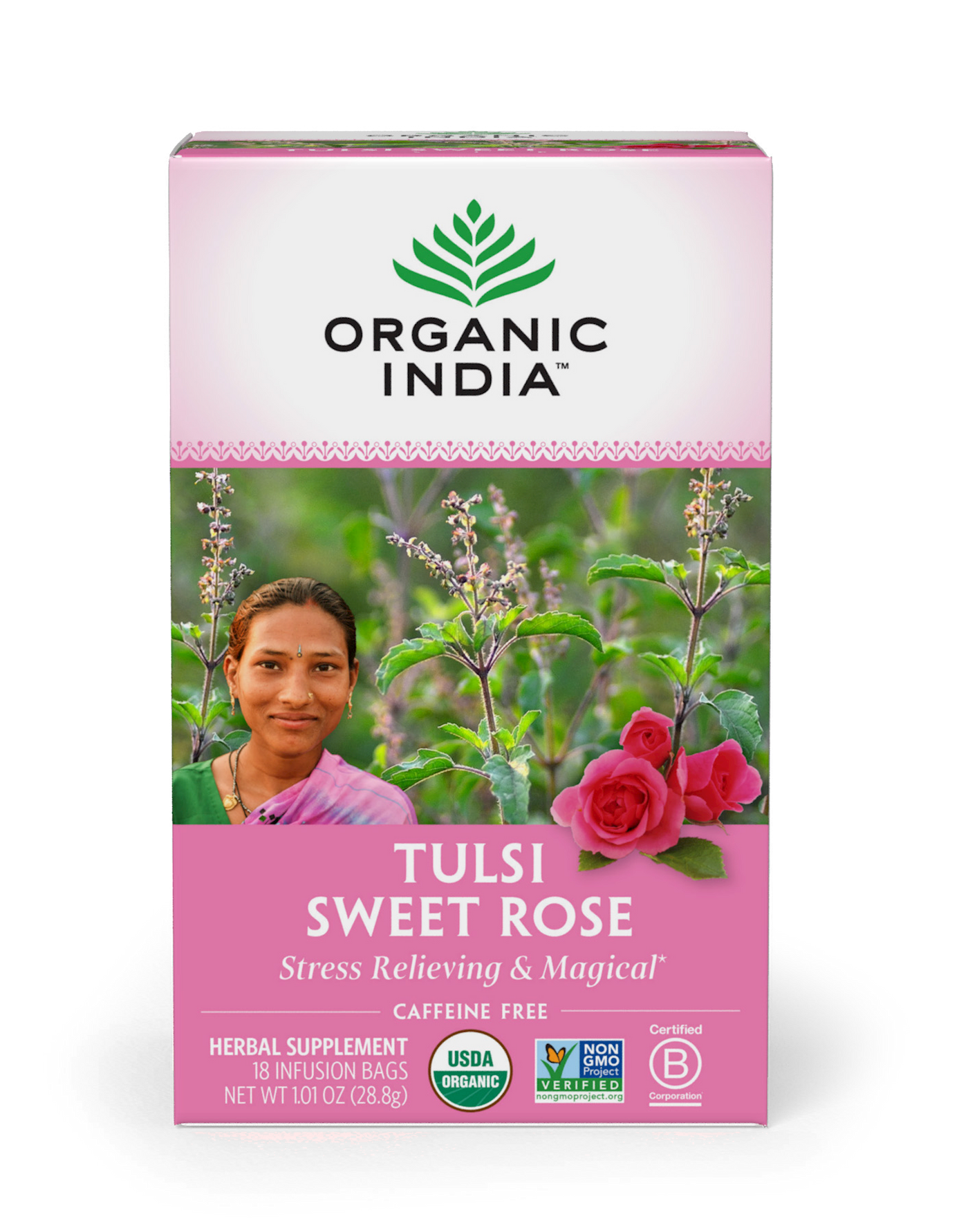 Tulsi Tea Sweet Rose 18 bags Curated Wellness