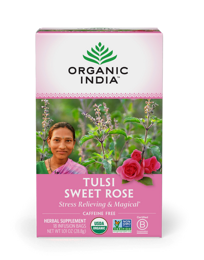 Tulsi Tea Sweet Rose 18 bags Curated Wellness