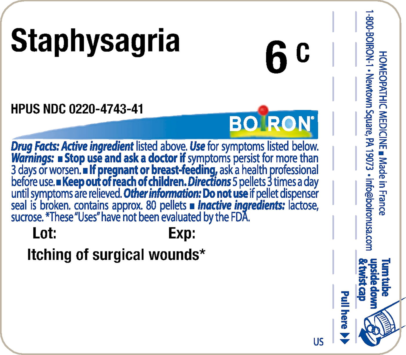 Staphysagria 6C 80 plts Curated Wellness