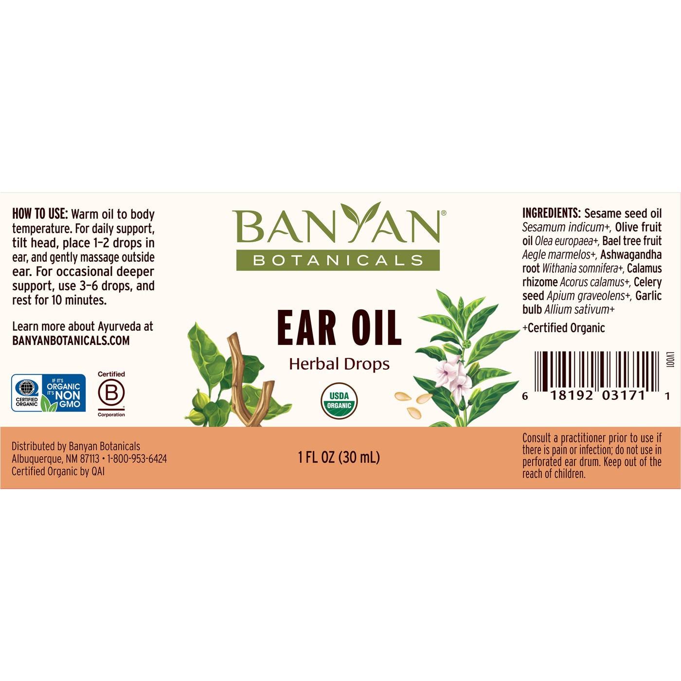 Ear Oil 1 fl oz Curated Wellness