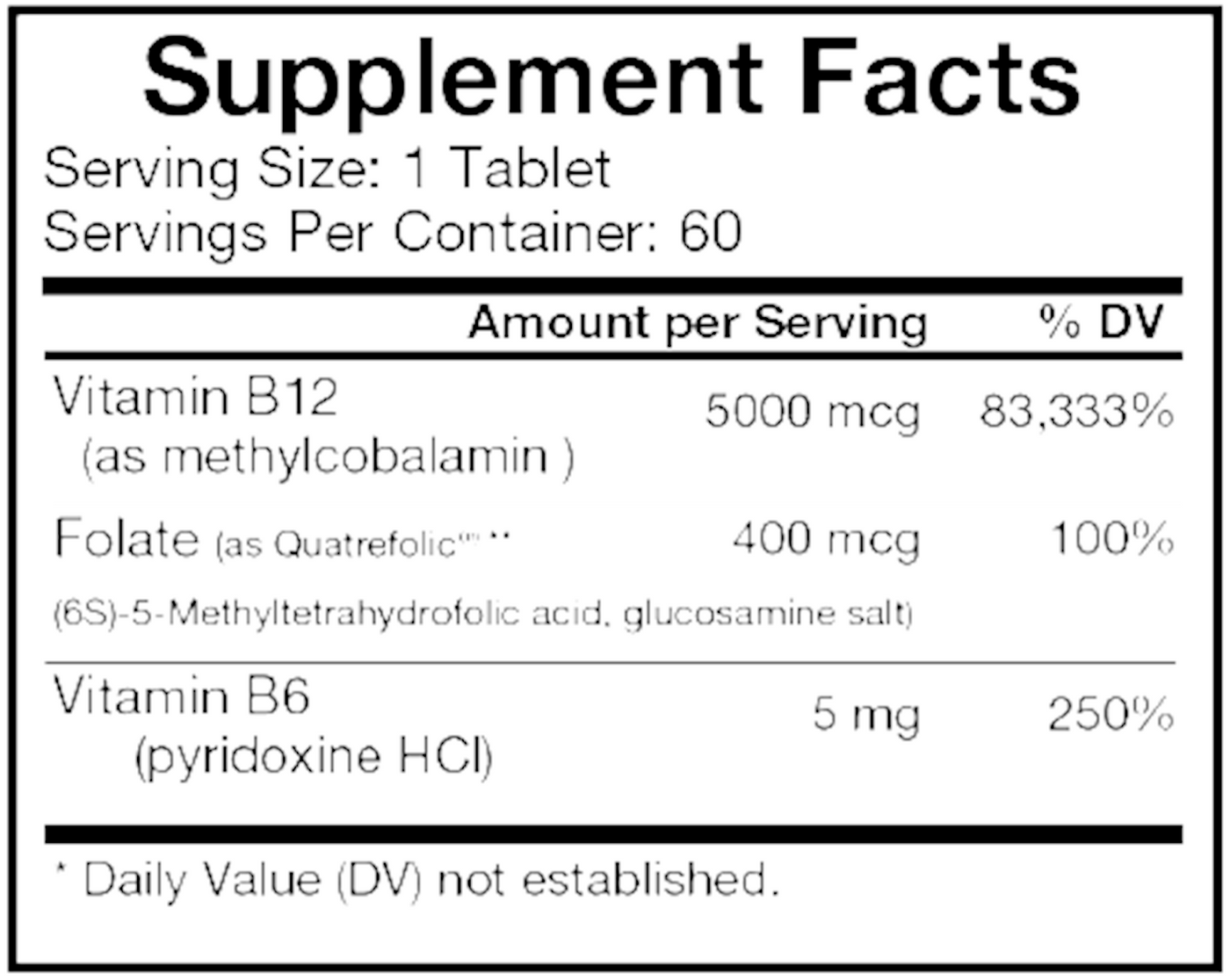 Methyl B12 Plus 5000 mcg  Curated Wellness