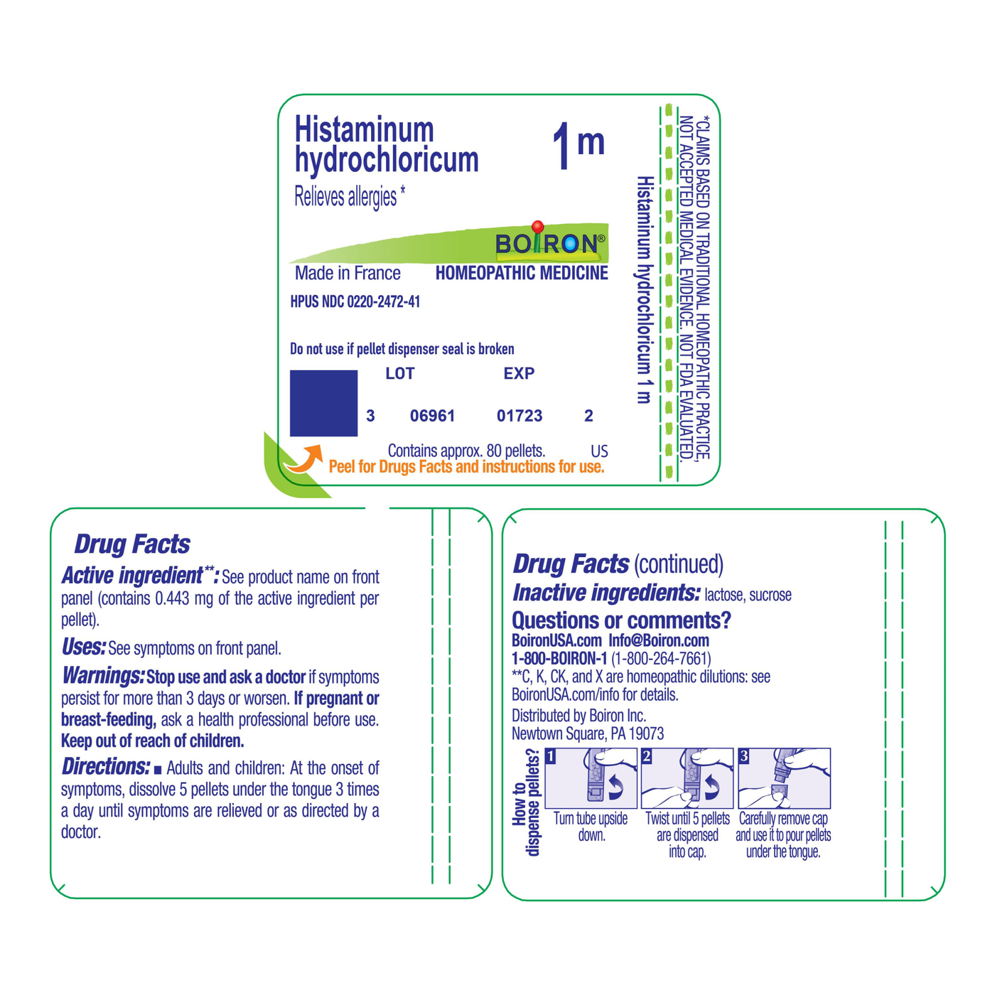 Histaminum hydrochloricum 1M 80 plts Curated Wellness