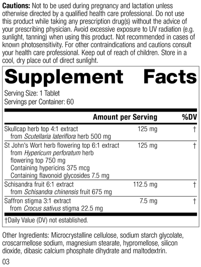 Nevaton Forte, 60 Tablets, Rev 01 Supplement Facts 
