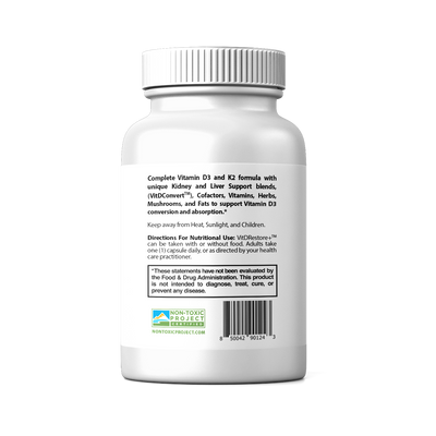 VITDRestore+™ - Vitamin D3 + K2 with Liver and Kidney Support