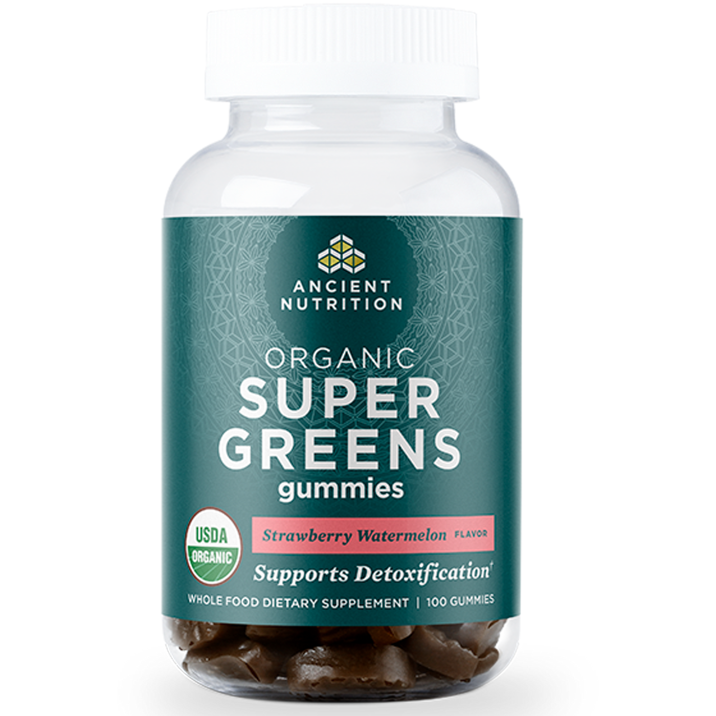 Organic Super Greens Straw/Melon 100 ct Curated Wellness