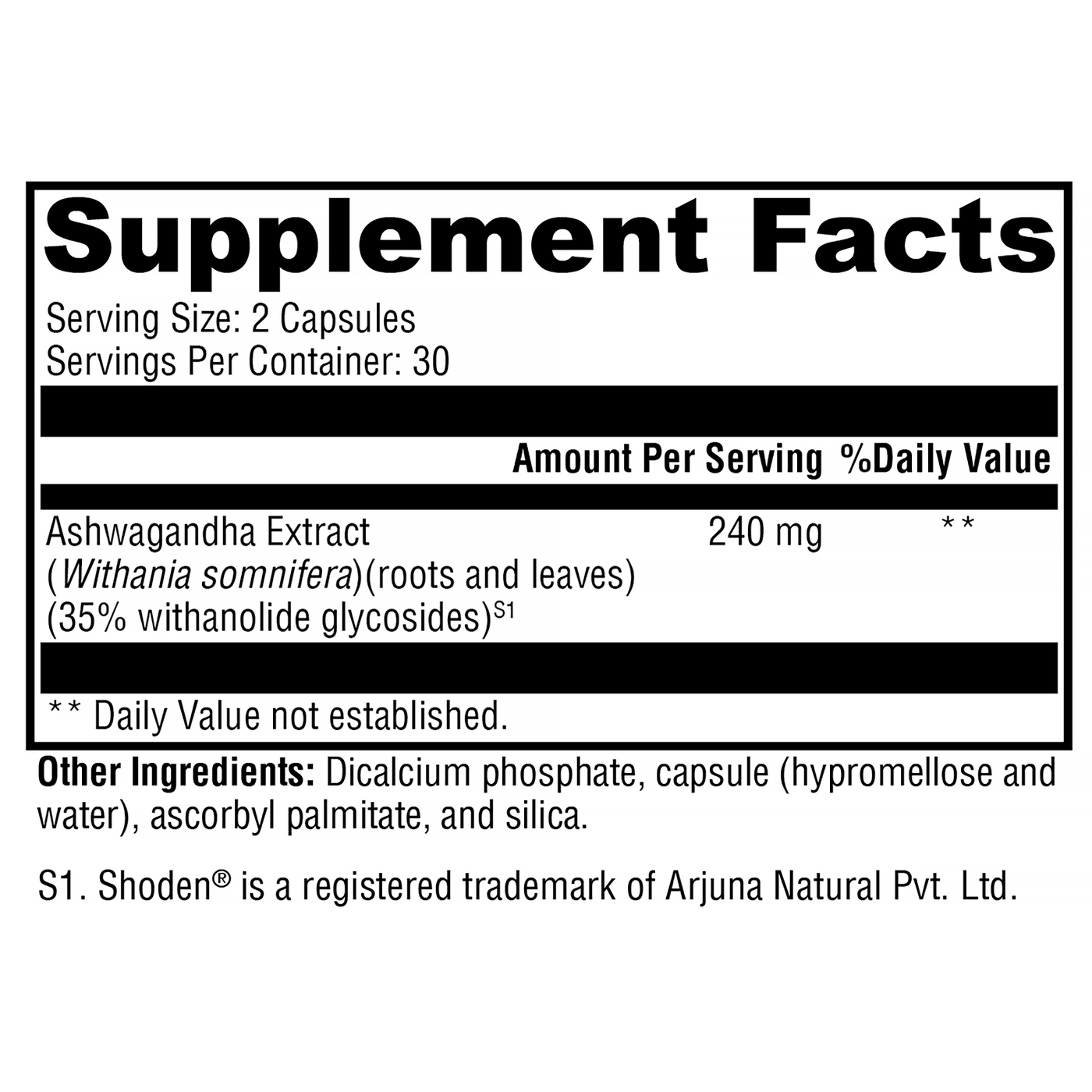 Ashwagandha 35 60 Capsules Curated Wellness