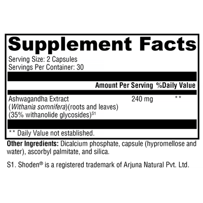 Ashwagandha 35 60 Capsules Curated Wellness