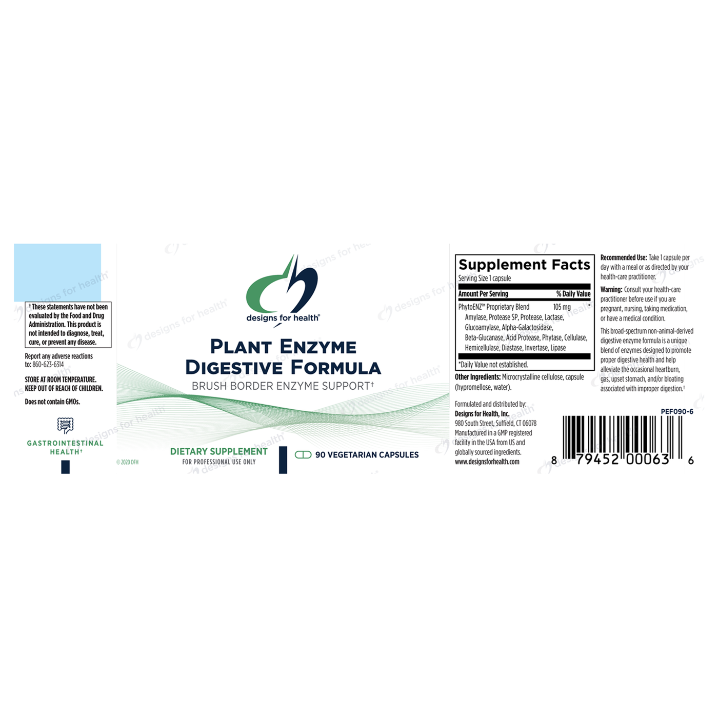 Plant Enzyme Digestive Formula 90 vcaps Curated Wellness