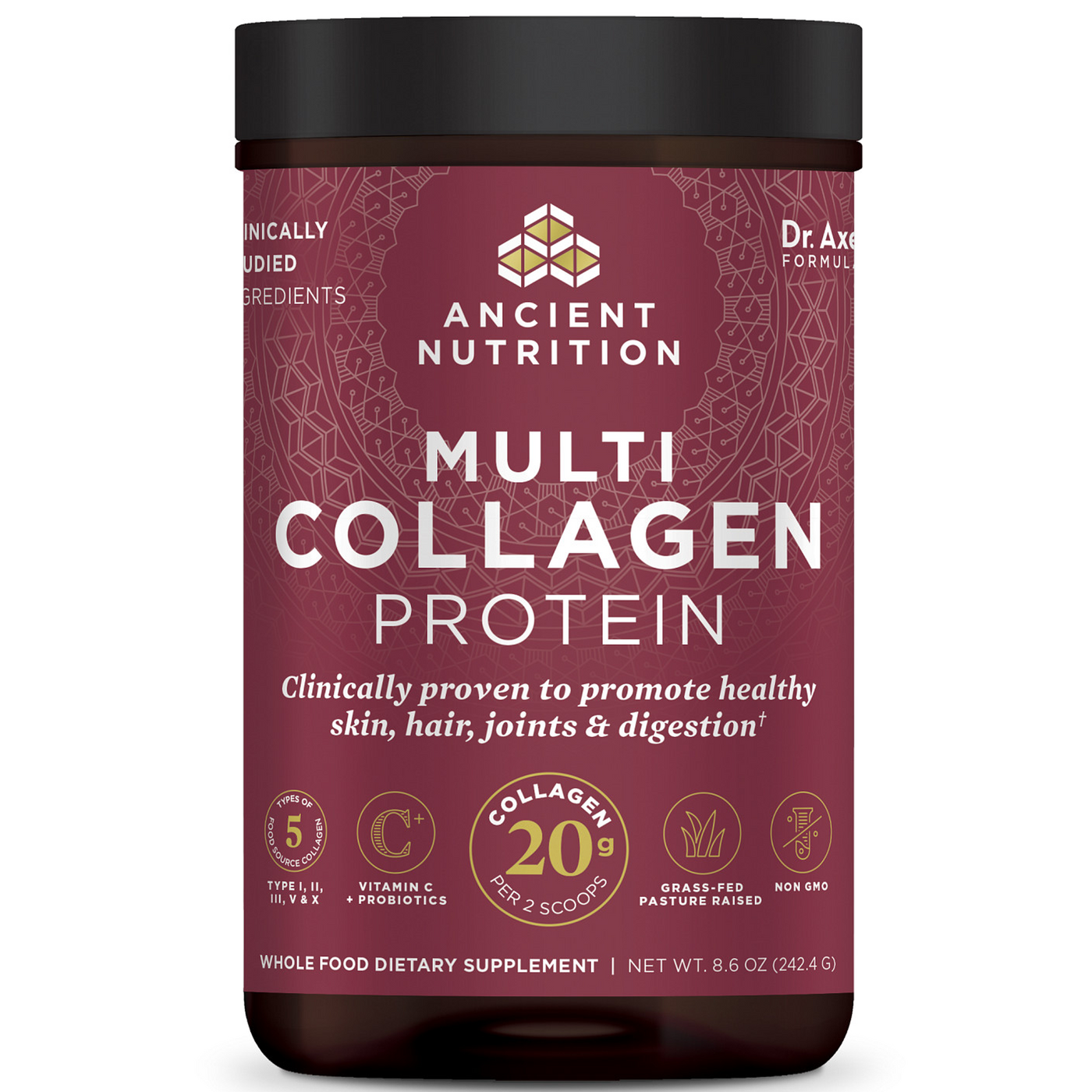 Multi Collagen Protein Powder 24 Srv Curated Wellness
