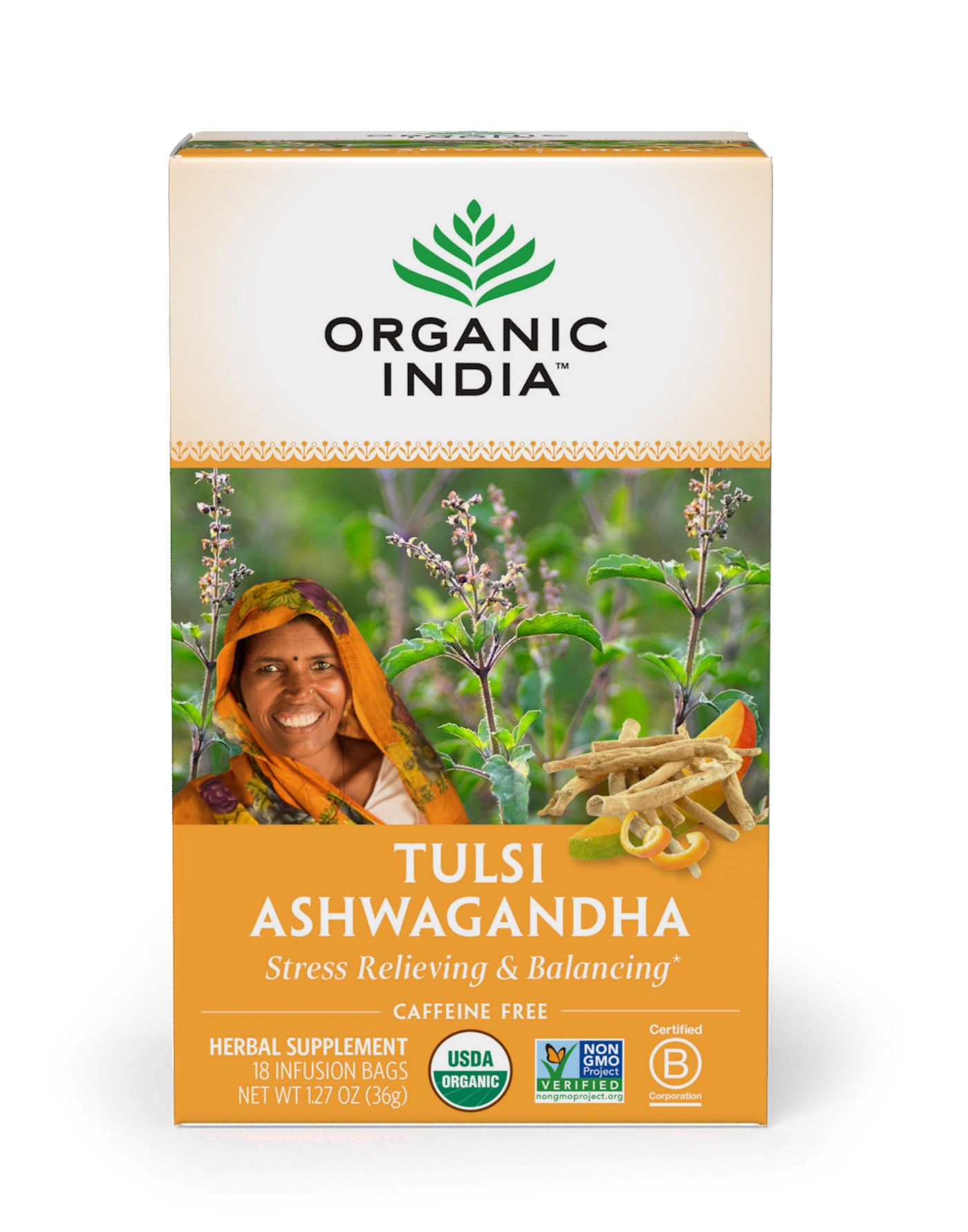 Tulsi Ashwagandha 18 teabags Curated Wellness